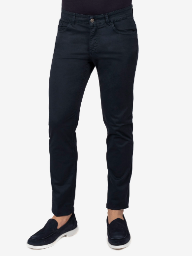 Immagine di Pantalone in cotone twill modello 5 tasche - regular