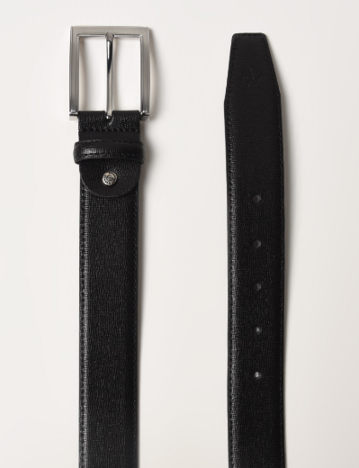 Immagine di Cintura nera in pelle saffiano