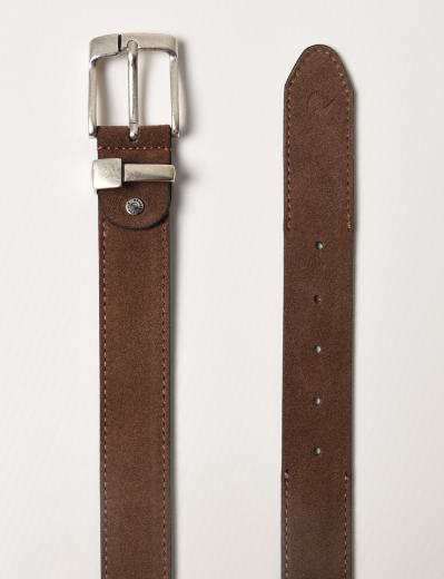 Picture of Dark brown suede belt