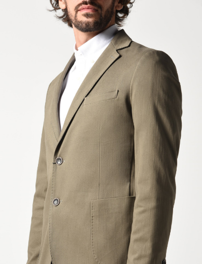 Picture of Scalloped twill cotton jacket