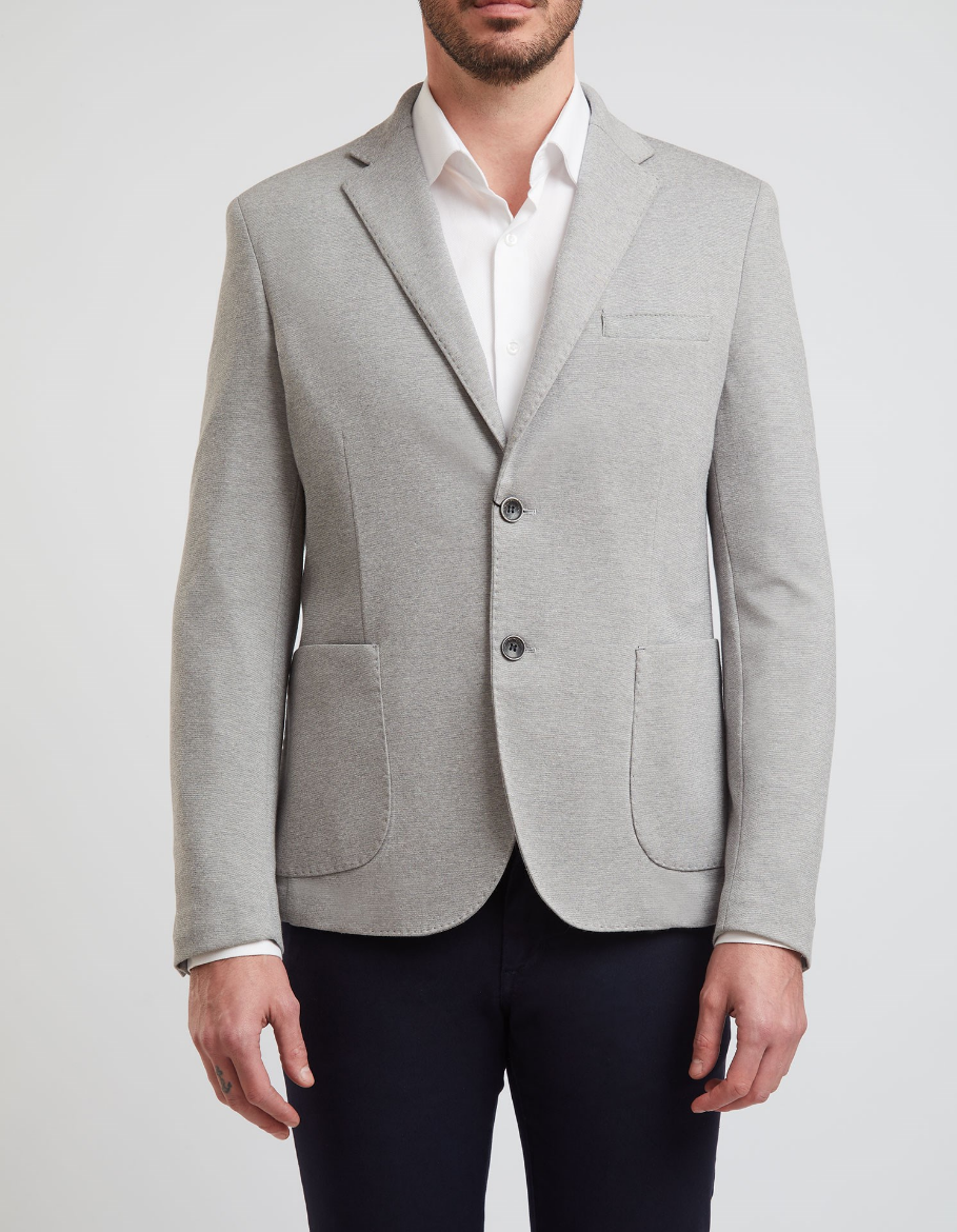 Picture of UNLINED SOLID COLOR JERSEY JACKET WITH PATCH POCKET