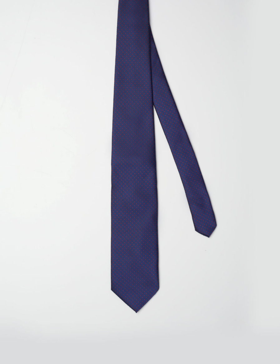 Picture of POLKA DOTS NAVY BOTTOM TIE