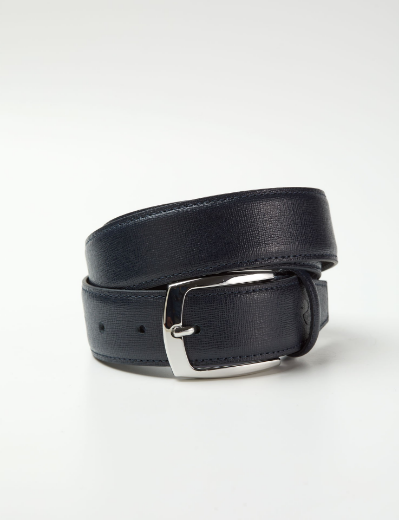 Picture of Blue belt in saffiano leather