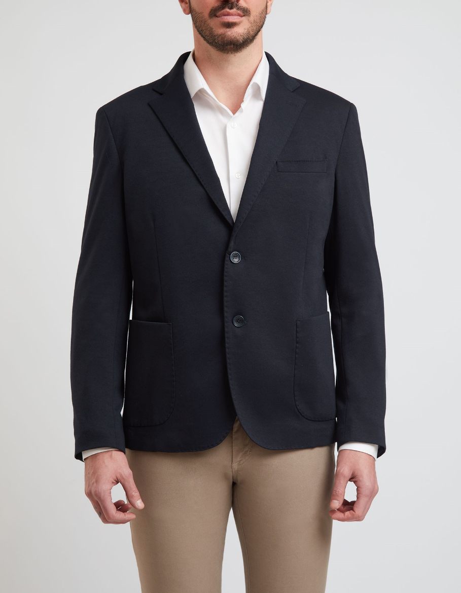 Picture of UNLINED SOLID COLOR JERSEY JACKET WITH PATCH POCKET