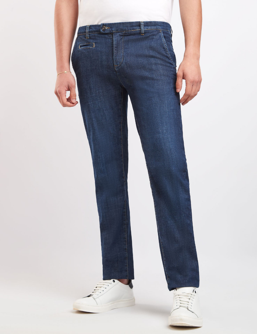 Picture of CHINO TROUSERS IN LIGHT JEANS FABRIC