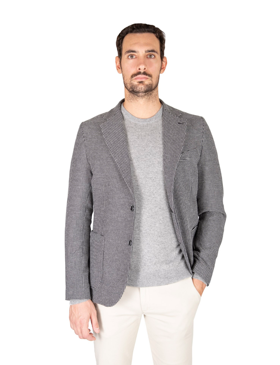 Picture of Unlined micro design jacket, patch pocket