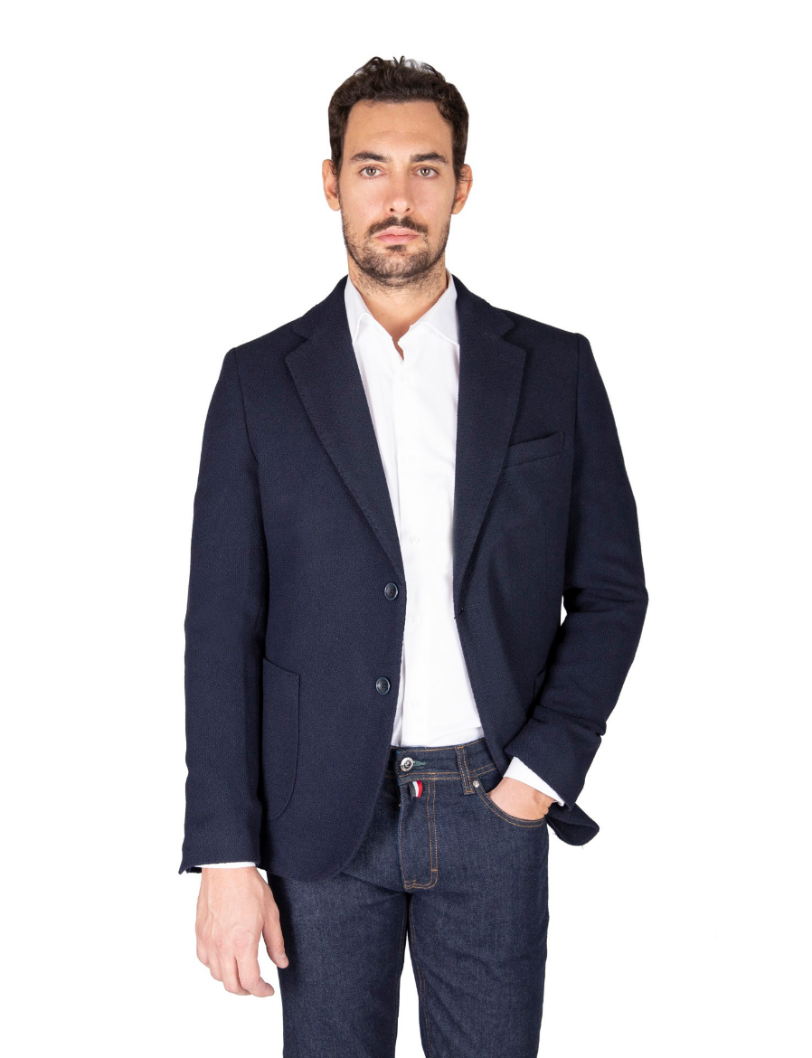 Picture of Unlined solid color jacket with patch pocket