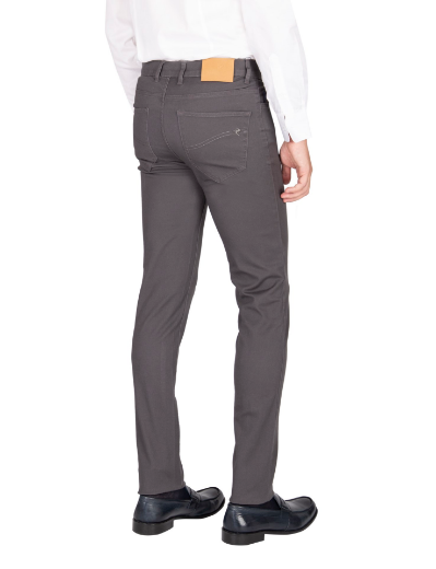 Picture of 5 Pockets Trousers in solid color cotton twill with denim cut.