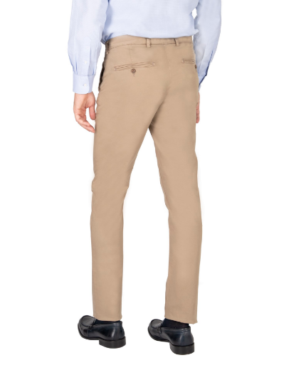 Picture of Chino-style trousers in plain textured cotton