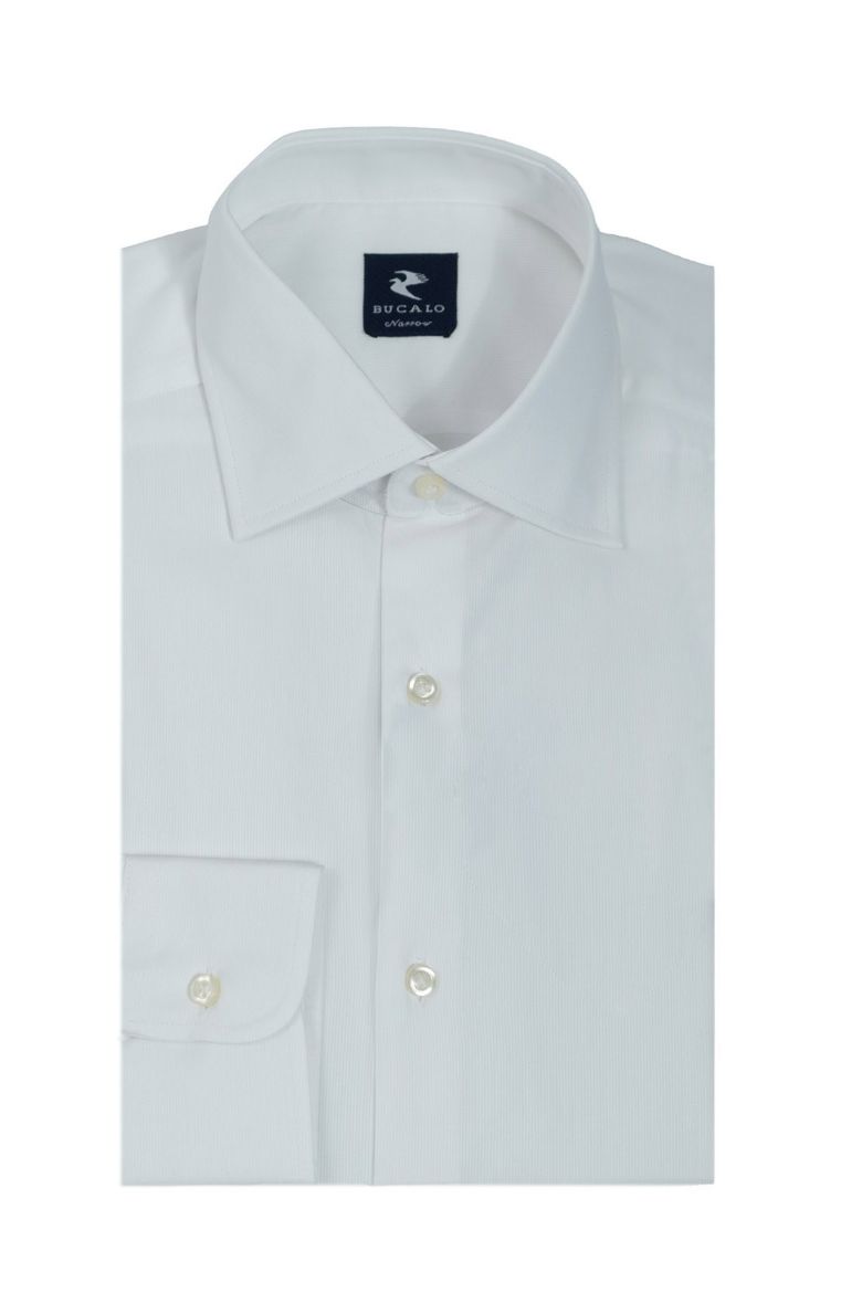 Immagine di CAMICIA CLASSICA  IN TWILL TINTA UNITA   COLLO  SEMIFRANCESE