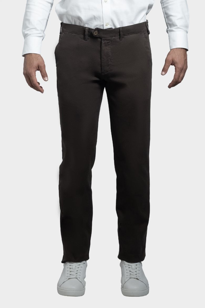 Immagine di PANTALONE CHINO IN TESSUTO ARMATURATO UNITO