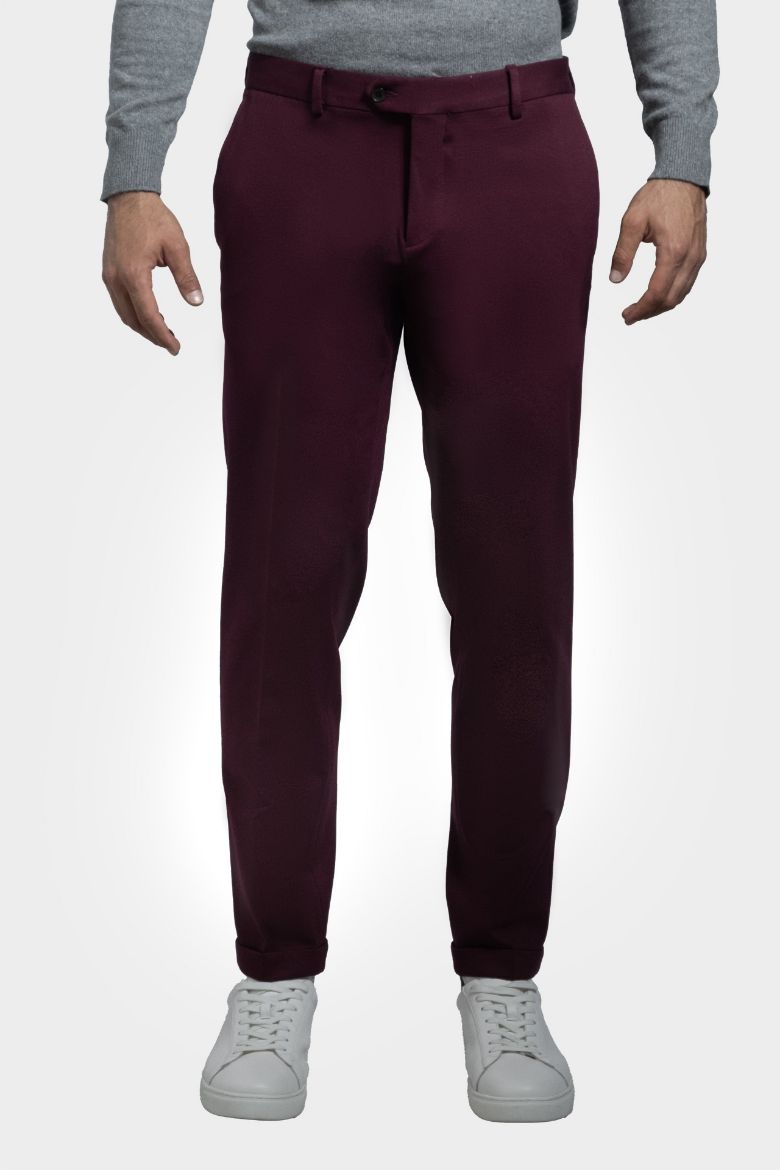 Immagine di PANTALONE CHINO TESSUTO PUNTO MILANO  UNITO