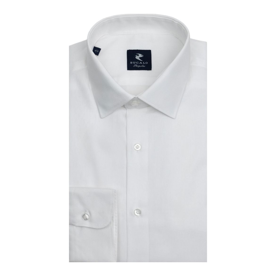 Immagine di CAMICIA  CLASSICA SPIGATA TINTA UNITA  COLLO  ITALIANO